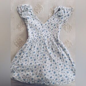 Hollister White with Blue Flower Romper